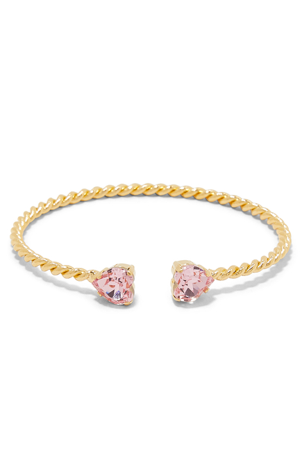 Valentina Heart Bracelet, 18K Gold & Crystal